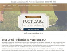 Tablet Screenshot of centralmassfoot.com